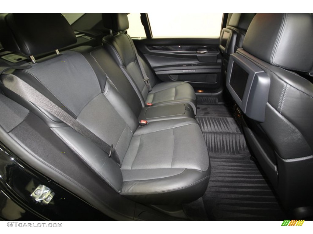 Black Nappa Leather Interior 2009 BMW 7 Series 750Li Sedan Photo #74025049