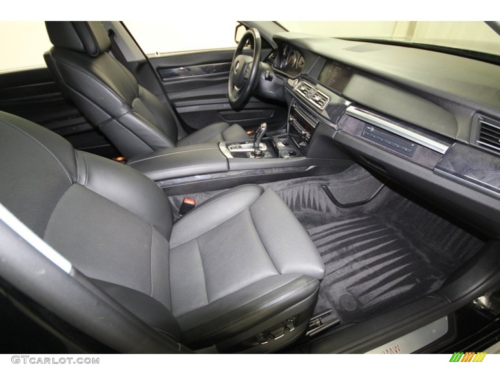 Black Nappa Leather Interior 2009 BMW 7 Series 750Li Sedan Photo #74025072