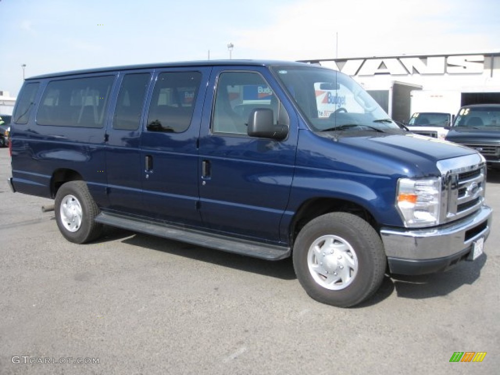 2011 E Series Van E350 XLT Extended Passenger - Dark Blue Pearl Metallic / Medium Flint photo #1