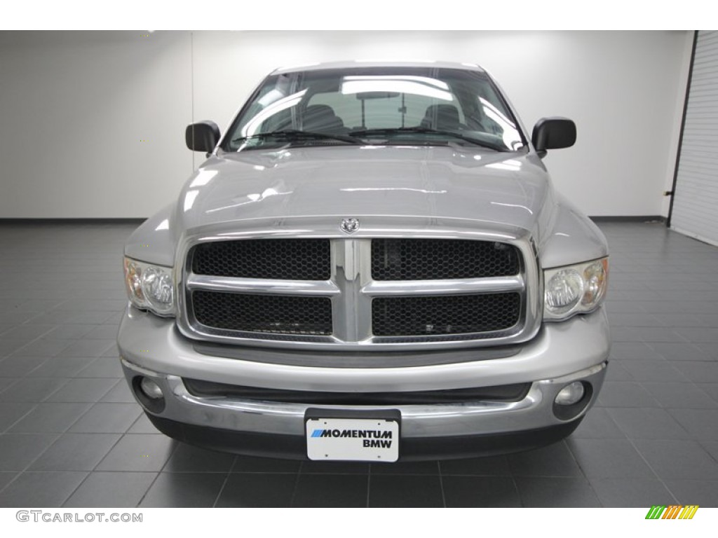 2004 Ram 1500 SLT Quad Cab - Bright Silver Metallic / Dark Slate Gray photo #6