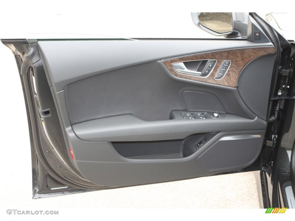 2013 Audi A7 3.0T quattro Prestige Black Door Panel Photo #74025594