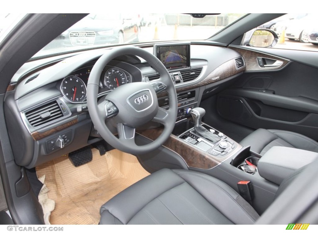 Black Interior 2013 Audi A7 3.0T quattro Prestige Photo #74025616