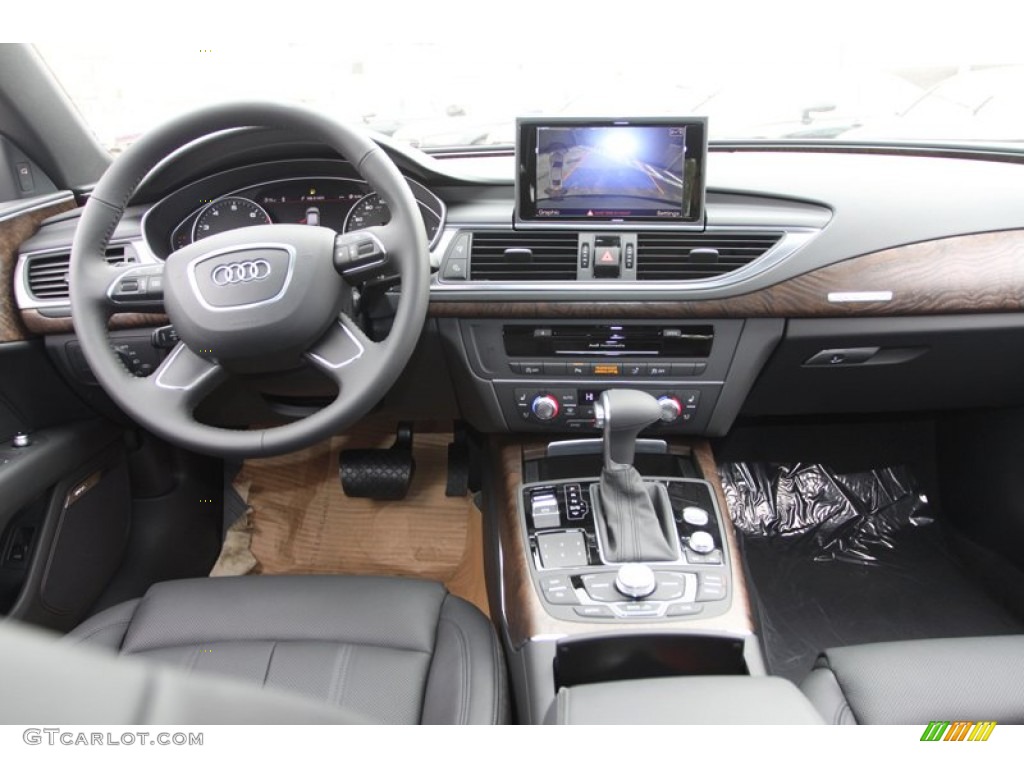 2013 Audi A7 3.0T quattro Prestige Black Dashboard Photo #74025696