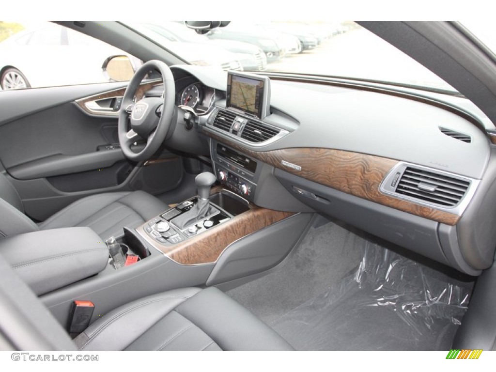 2013 Audi A7 3.0T quattro Prestige Black Dashboard Photo #74025894