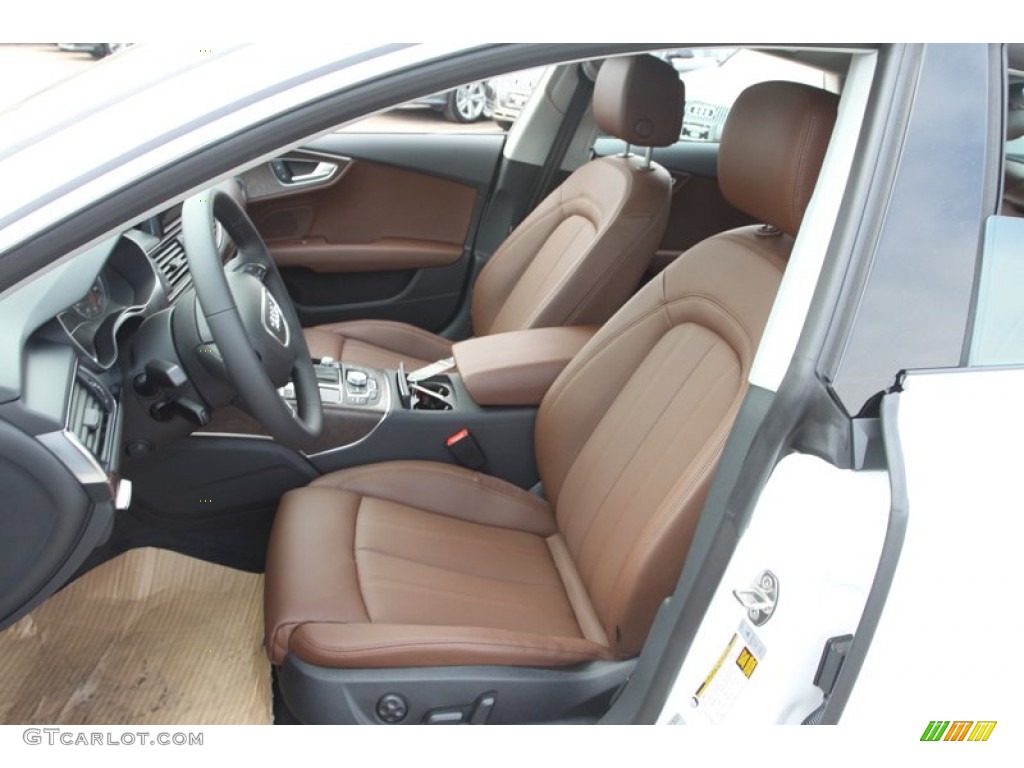 Nougat Brown Interior 2013 Audi A7 3.0T quattro Prestige Photo #74026211