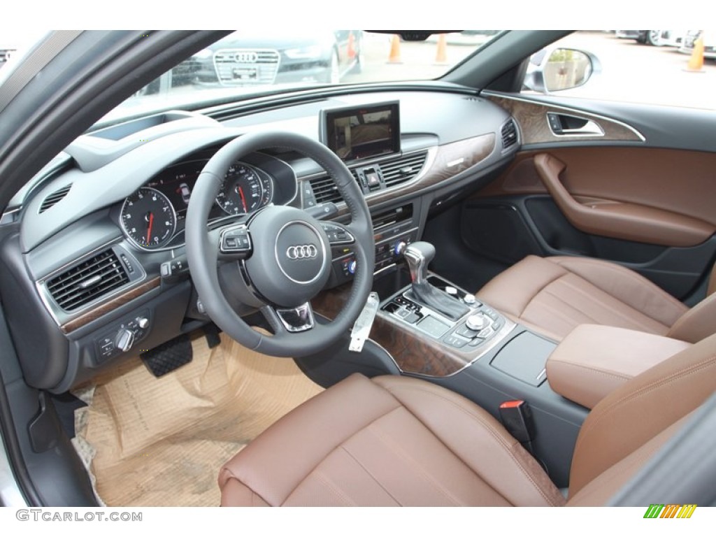 Nougat Brown Interior 2013 Audi A6 3.0T quattro Sedan Photo #74027124