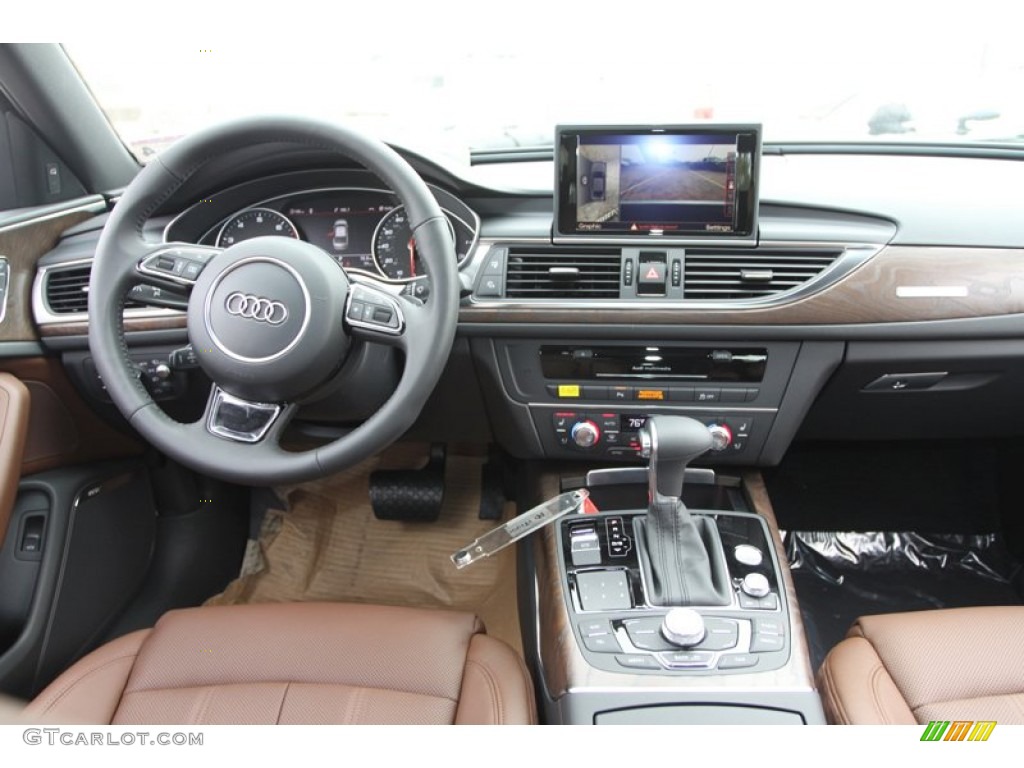 2013 Audi A6 3.0T quattro Sedan Nougat Brown Dashboard Photo #74027204