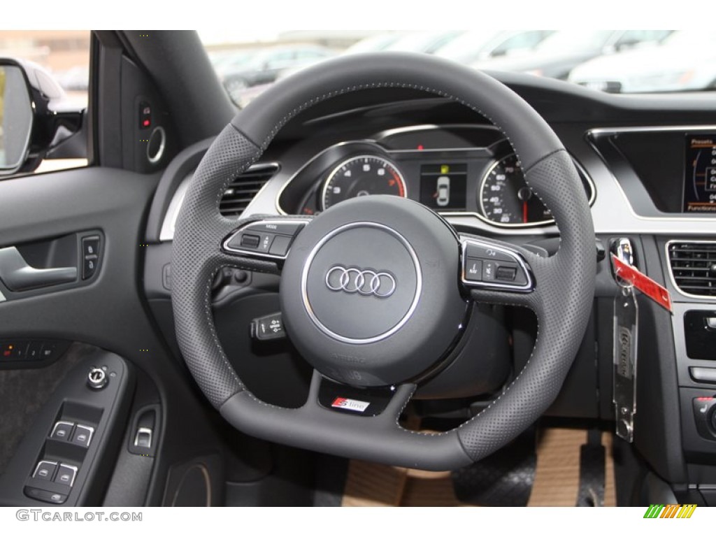 2013 Audi A4 2.0T quattro Sedan Black Steering Wheel Photo #74029287