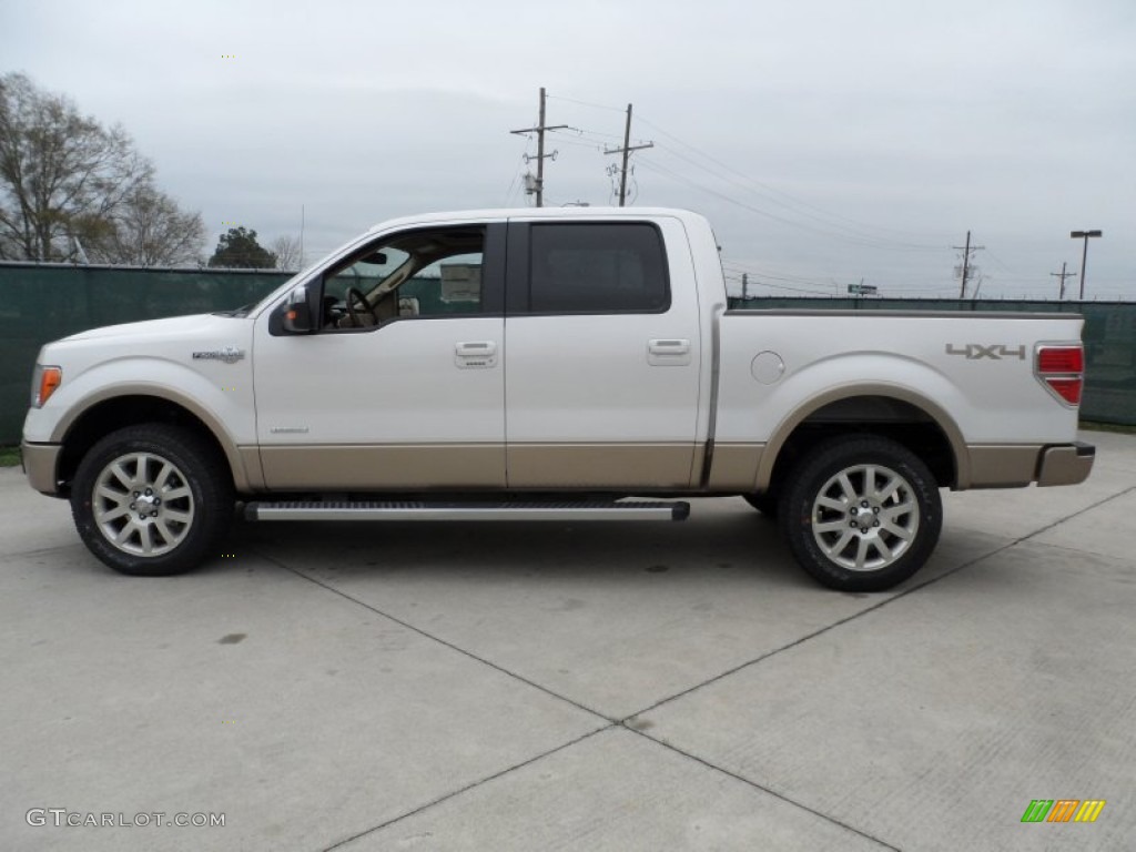 2012 F150 King Ranch SuperCrew 4x4 - White Platinum Metallic Tri-Coat / King Ranch Chaparral Leather photo #6