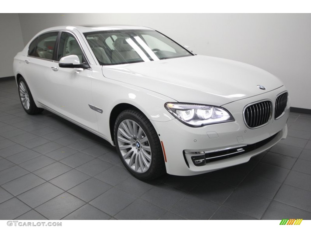 White bmw 750i