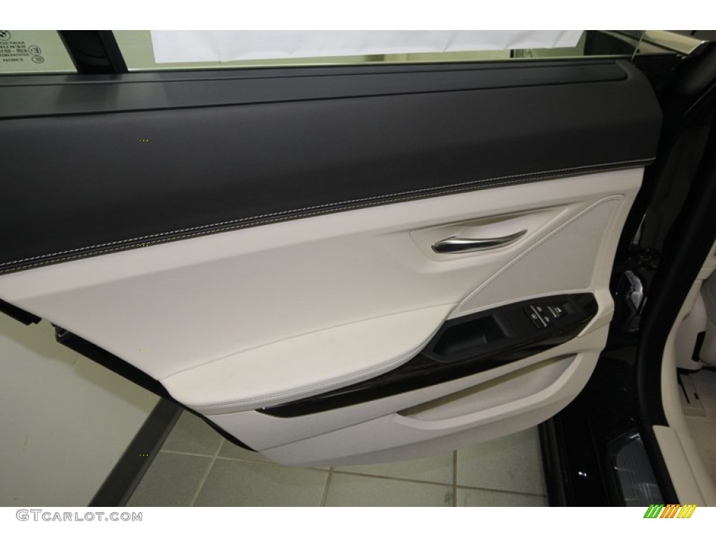 2013 BMW 6 Series 650i Gran Coupe Ivory White Door Panel Photo #74034249