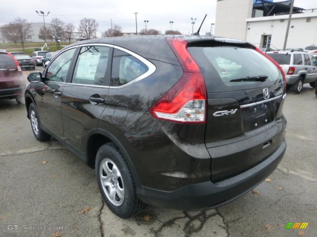 2013 CR-V LX AWD - Kona Coffee Metallic / Black photo #2