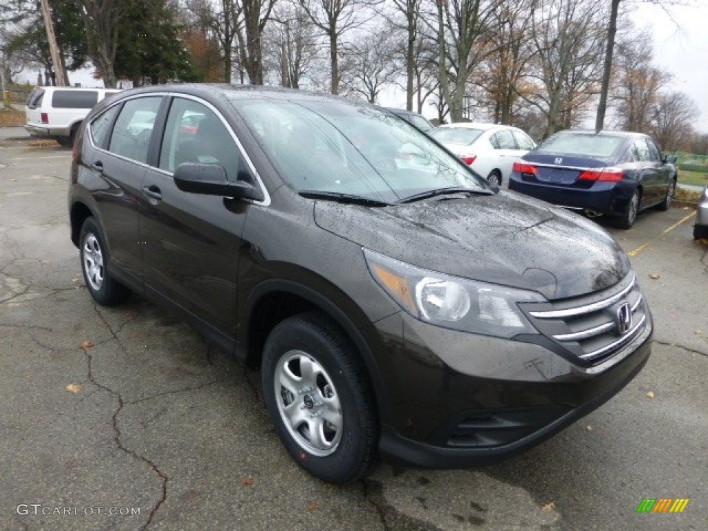 2013 CR-V LX AWD - Kona Coffee Metallic / Black photo #6