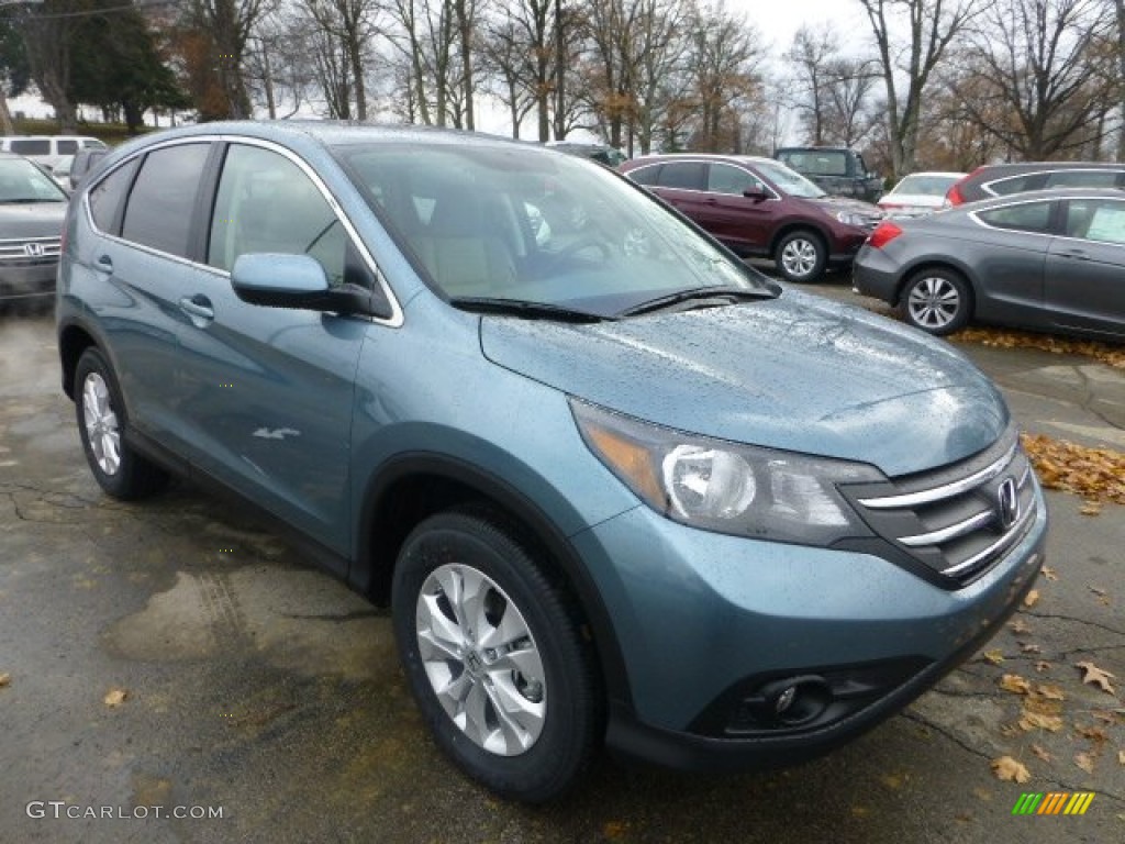 2013 CR-V EX AWD - Mountain Air Metallic / Beige photo #6