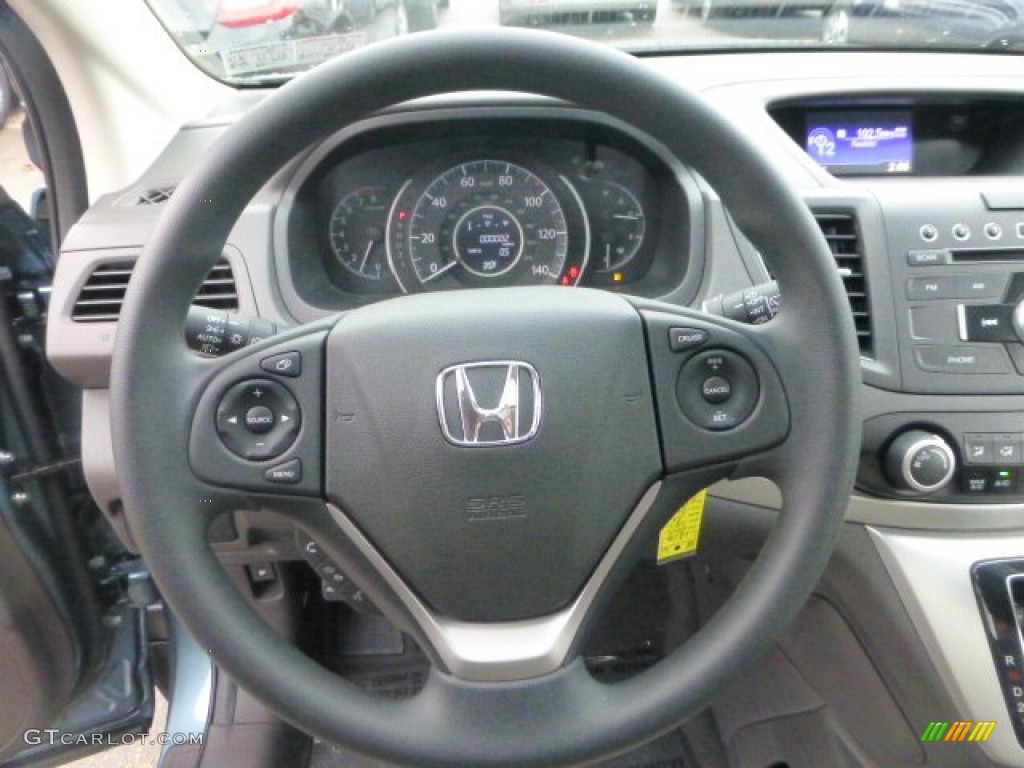 2013 Honda CR-V EX AWD Beige Steering Wheel Photo #74035144