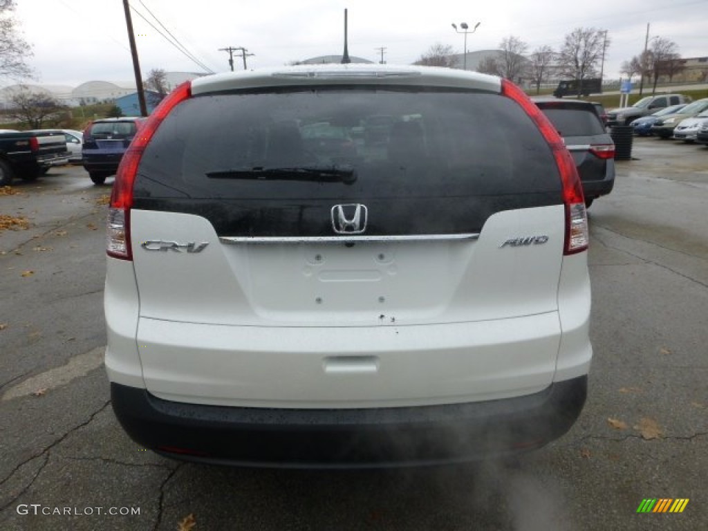 2013 CR-V EX AWD - White Diamond Pearl / Beige photo #3
