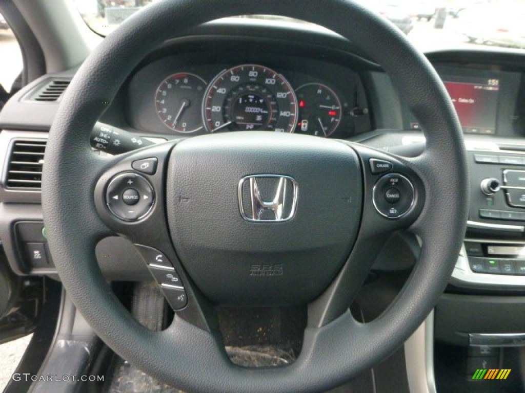 2013 Honda Accord LX-S Coupe Black Steering Wheel Photo #74036577