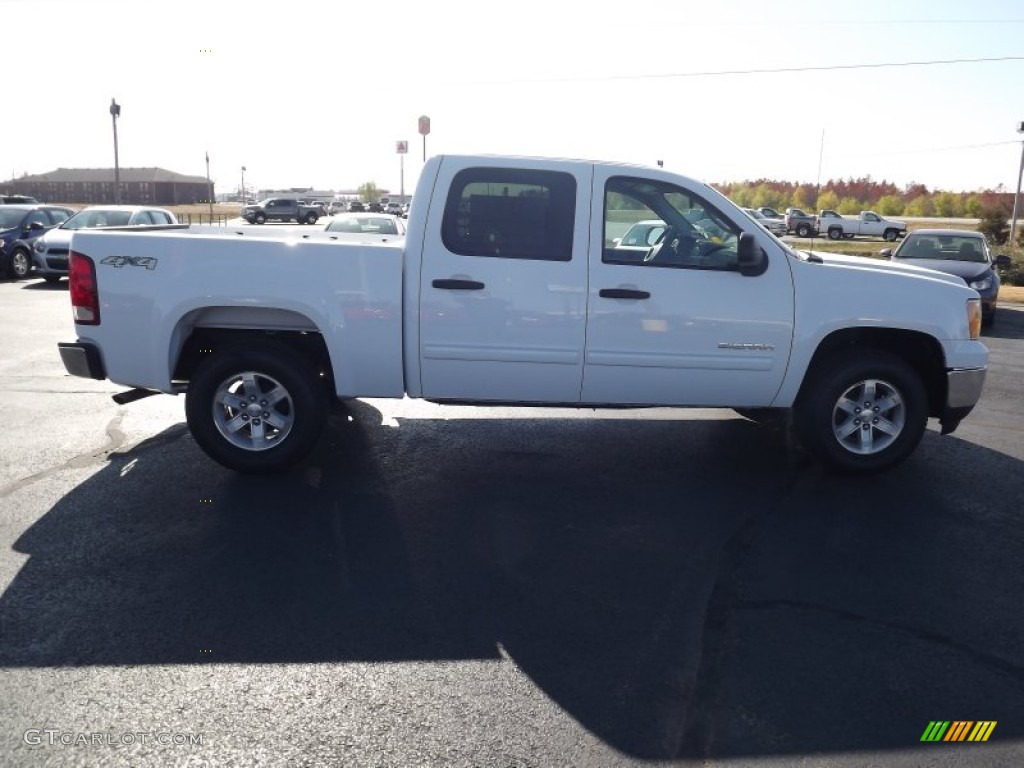 2013 Sierra 1500 SLE Crew Cab 4x4 - Summit White / Ebony photo #4