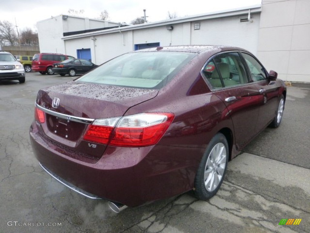 2013 Accord EX-L V6 Sedan - Basque Red Pearl II / Ivory photo #4