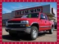 2001 Victory Red Chevrolet Silverado 1500 LS Extended Cab 4x4  photo #1