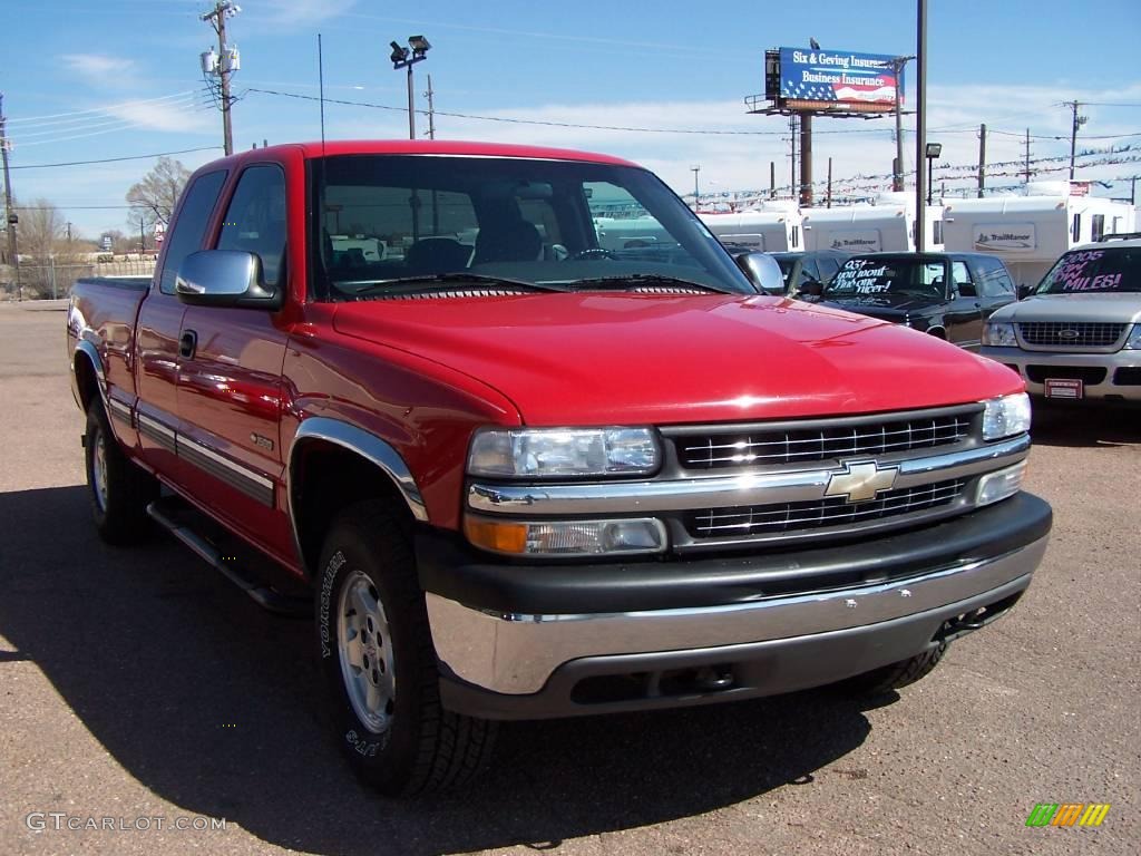 2001 Silverado 1500 LS Extended Cab 4x4 - Victory Red / Graphite photo #25
