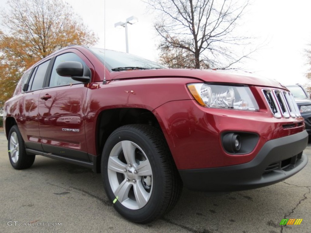 Deep Cherry Red Crystal Pearl 2013 Jeep Compass Latitude Exterior Photo #74040530