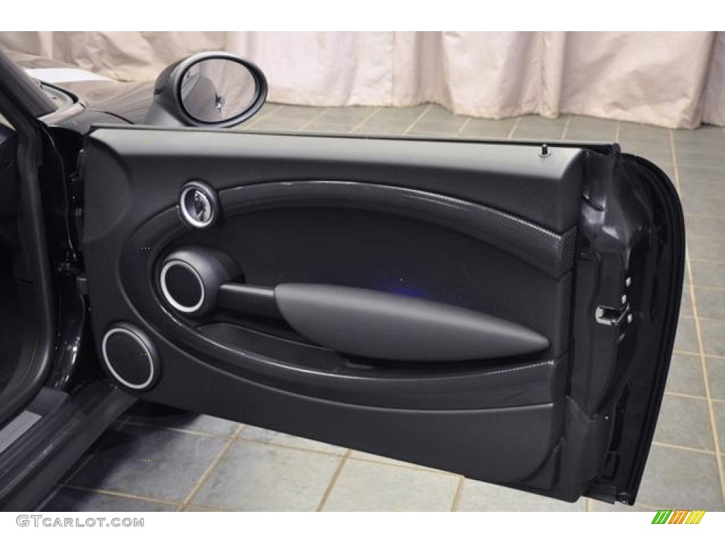 2013 Mini Cooper S Clubman Carbon Black Door Panel Photo #74040905