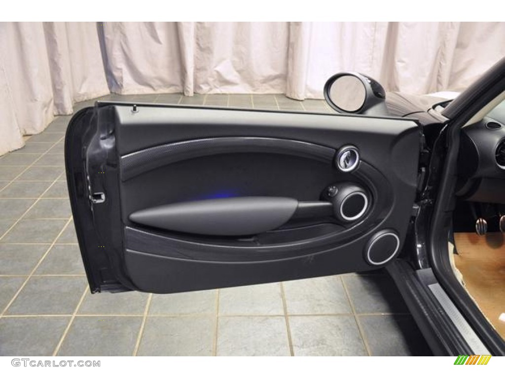 2013 Mini Cooper S Clubman Carbon Black Door Panel Photo #74041205