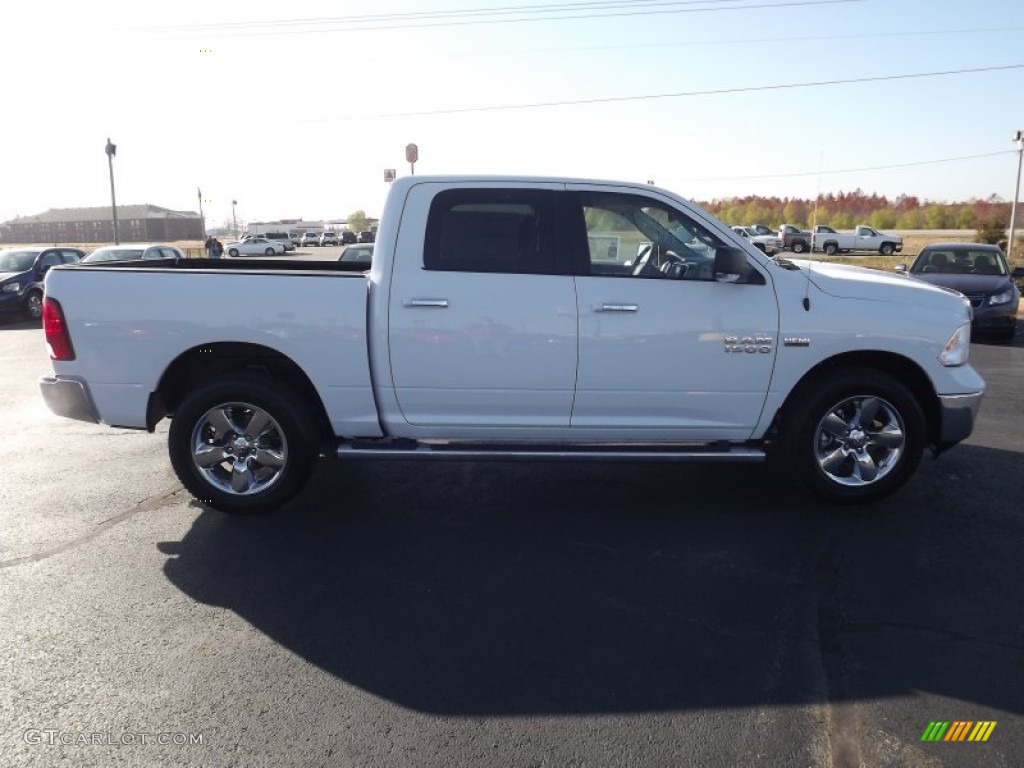 2013 1500 Big Horn Crew Cab 4x4 - Bright White / Canyon Brown/Light Frost Beige photo #4