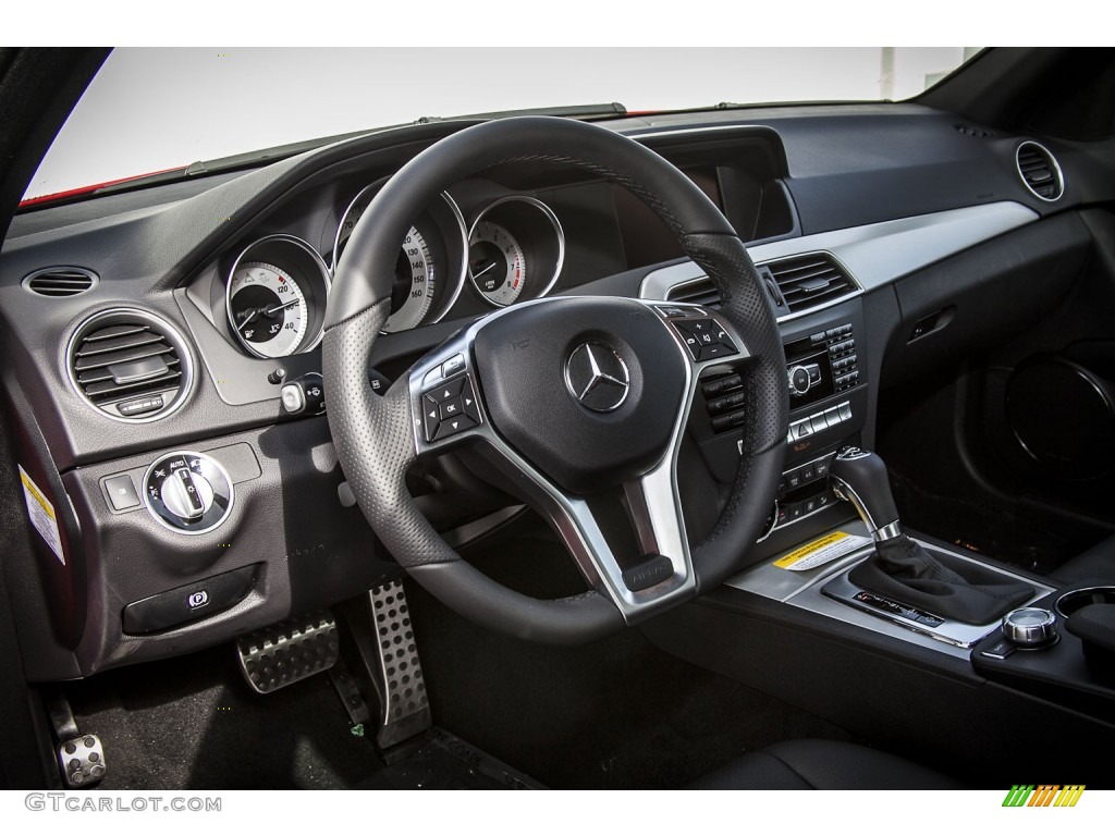 Black Interior 2013 Mercedes-Benz C 250 Sport Photo #74044706