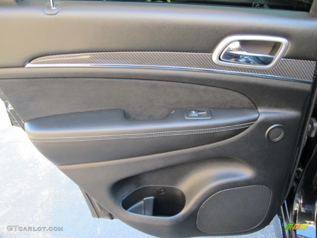 2012 Jeep Grand Cherokee SRT8 4x4 SRT Black Door Panel Photo #74044853