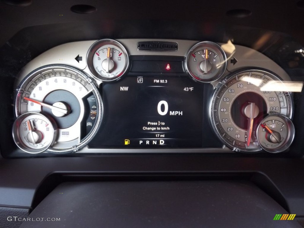 2013 Ram 1500 Laramie Longhorn Crew Cab 4x4 Gauges Photo #74045346