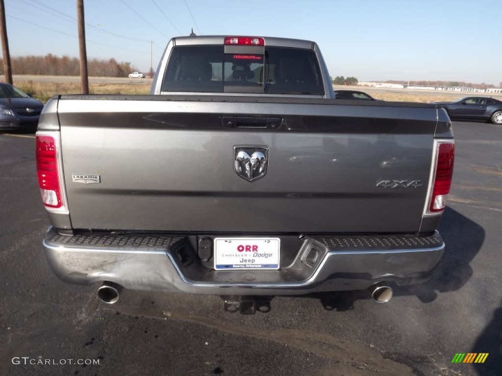 2013 1500 Laramie Quad Cab 4x4 - Mineral Gray Metallic / Black photo #6