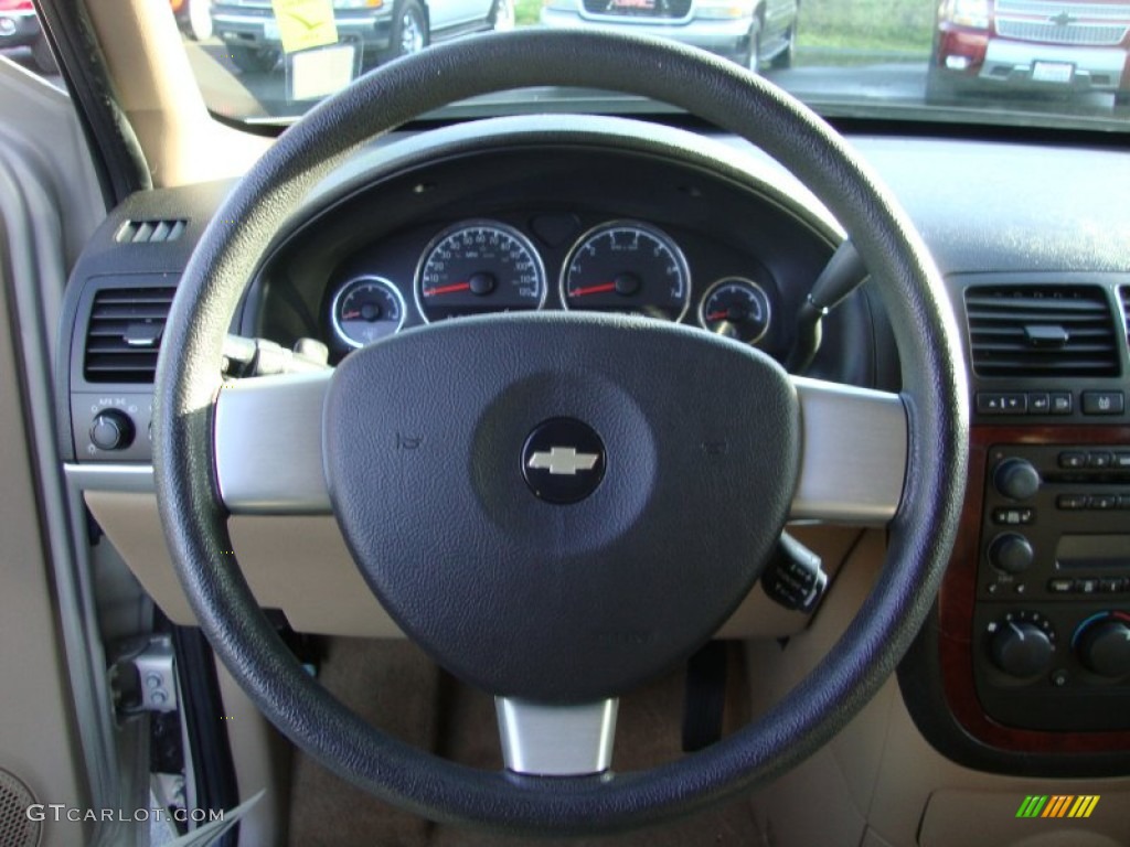 2008 Chevrolet Uplander LS Cashmere Beige Steering Wheel Photo #74045873