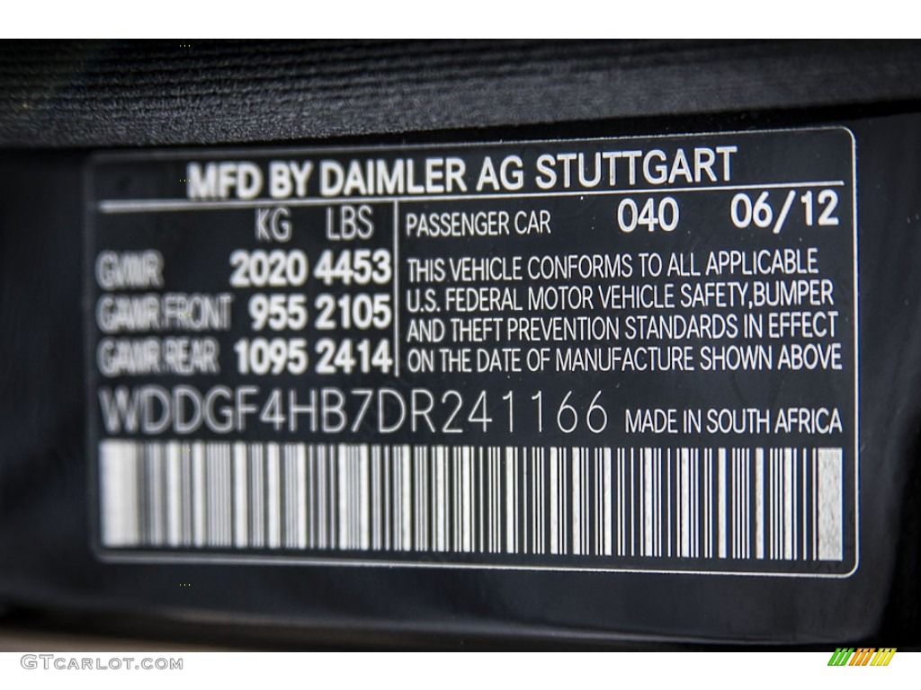 2013 C Color Code 040 for Black Photo #74046200