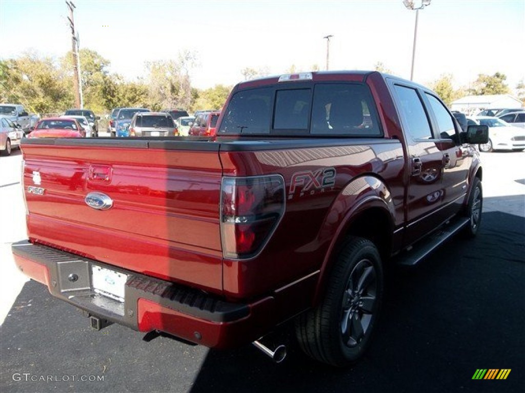 2013 F150 FX2 SuperCrew - Ruby Red Metallic / Black photo #9