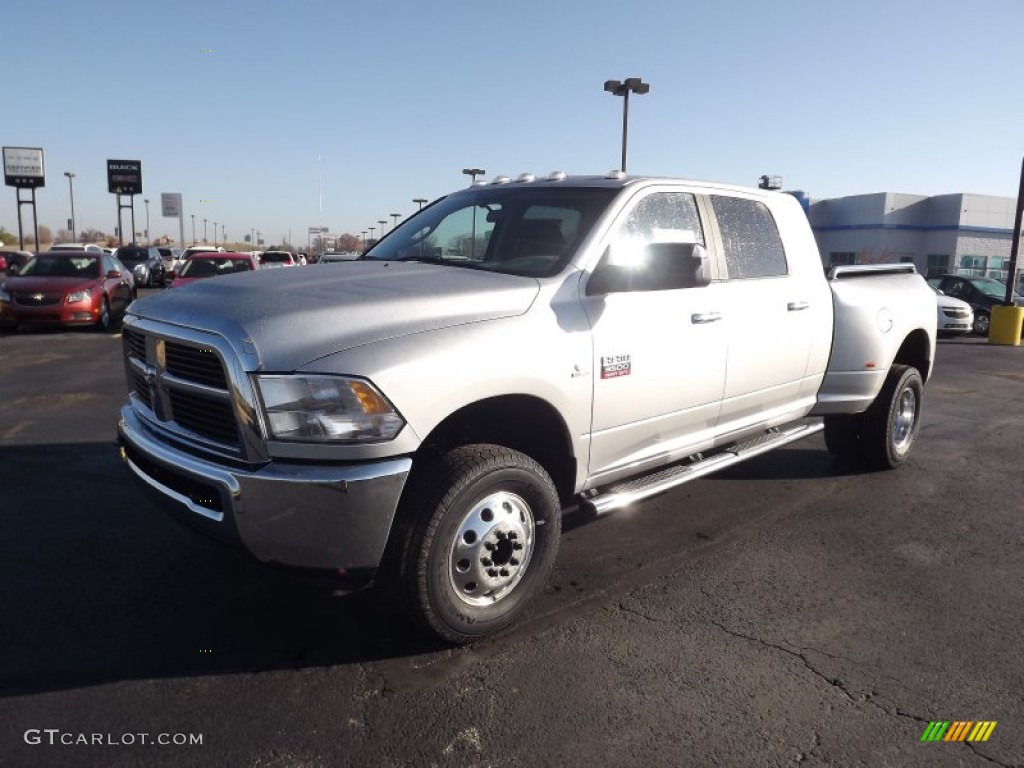 2012 Ram 3500 HD SLT Mega Cab 4x4 Dually - Bright Silver Metallic / Dark Slate/Medium Graystone photo #1