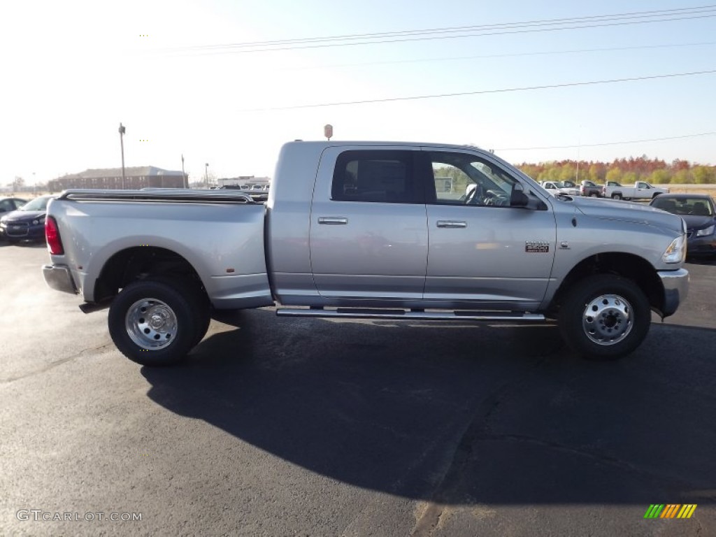 Bright Silver Metallic 2012 Dodge Ram 3500 HD SLT Mega Cab 4x4 Dually Exterior Photo #74048207