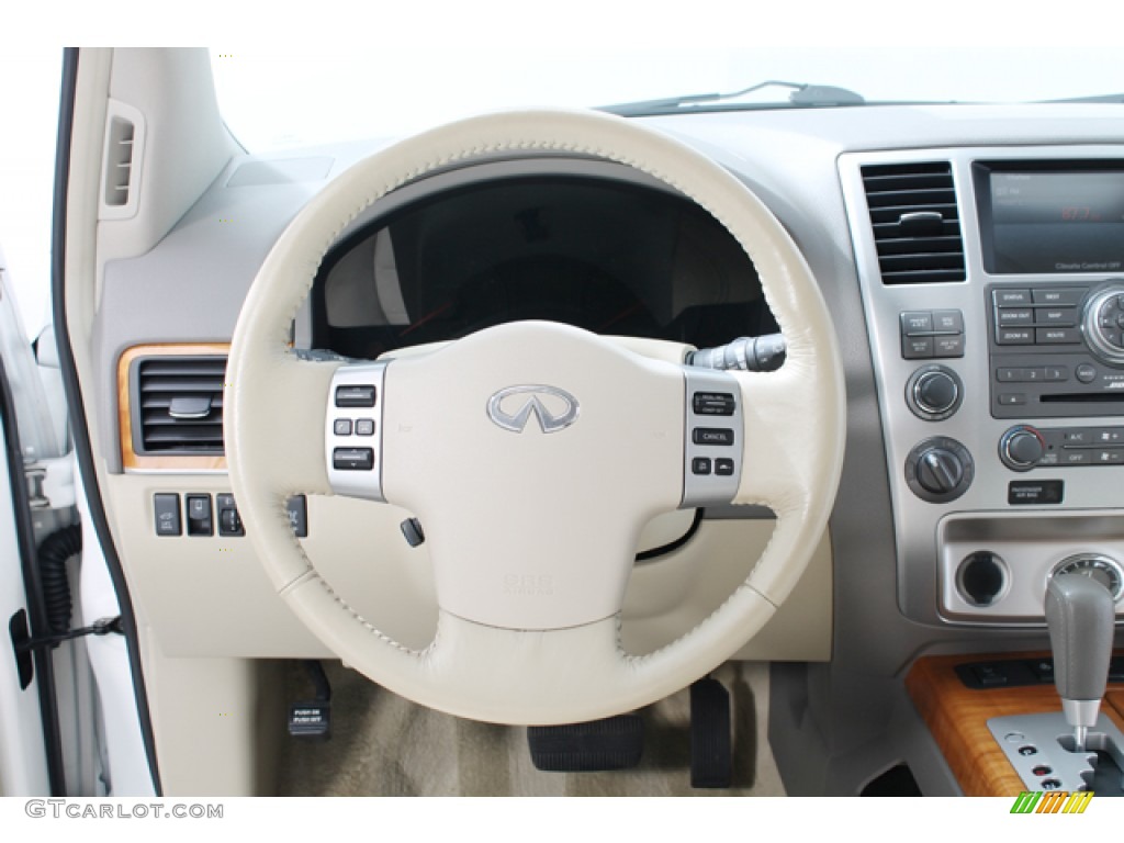 2010 Infiniti QX 56 4WD Wheat Steering Wheel Photo #74048237