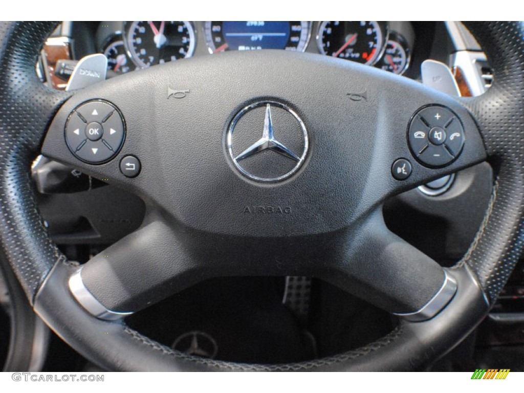 2010 Mercedes-Benz E 63 AMG Sedan Black Steering Wheel Photo #74048660