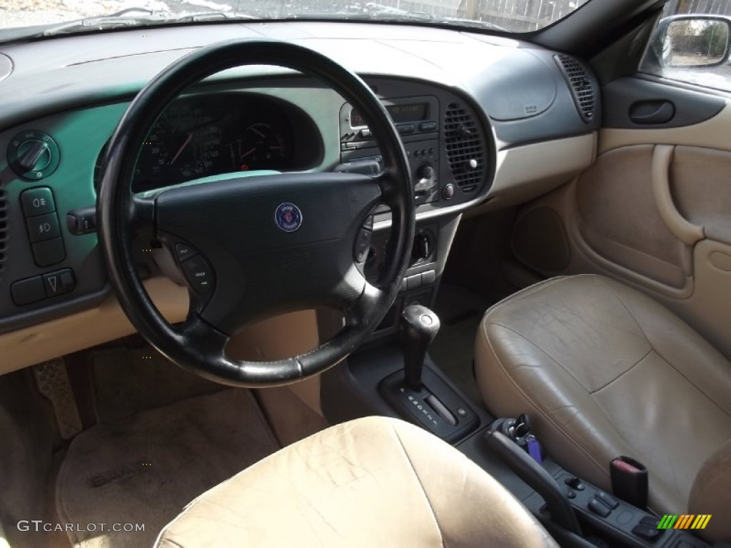 Warm Beige Interior 2000 Saab 9-3 Convertible Photo #74050324