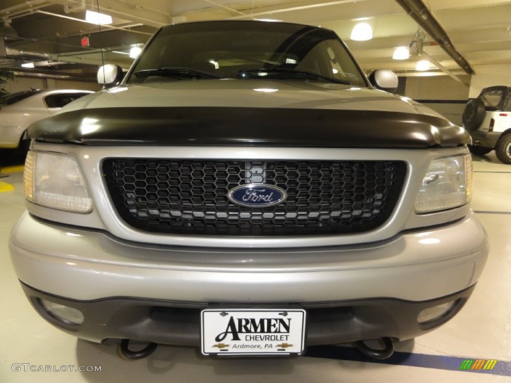 2002 F150 XLT SuperCab 4x4 - Silver Metallic / Medium Graphite photo #3