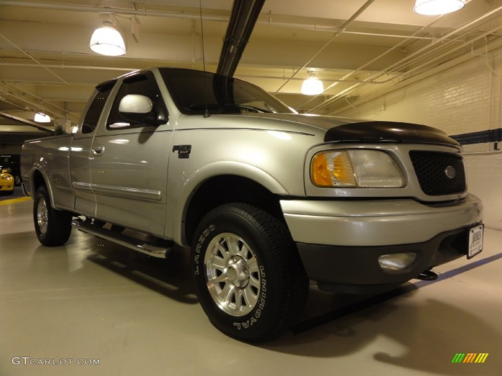 2002 F150 XLT SuperCab 4x4 - Silver Metallic / Medium Graphite photo #5