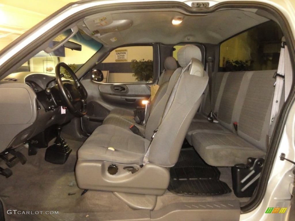 2002 F150 XLT SuperCab 4x4 - Silver Metallic / Medium Graphite photo #21