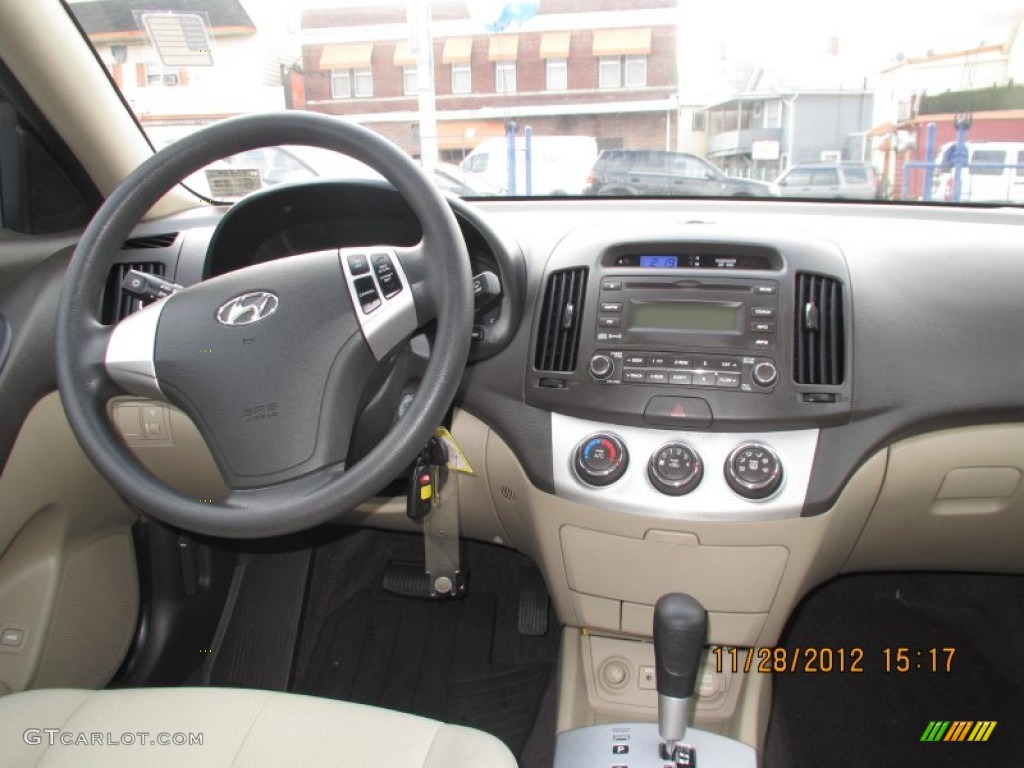 2009 Elantra GLS Sedan - Purple Rain / Beige photo #13