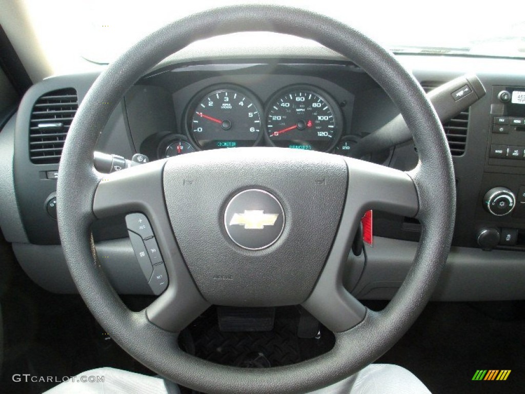 2013 Chevrolet Silverado 1500 LS Extended Cab Dark Titanium Steering Wheel Photo #74054333