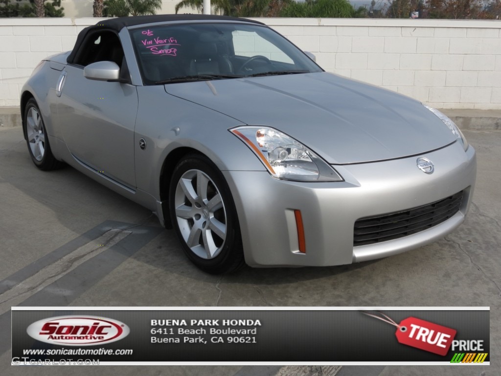 2005 350Z Touring Roadster - Chrome Silver Metallic / Charcoal photo #1