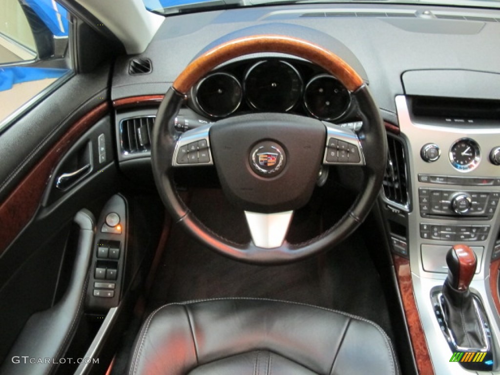 2012 Cadillac CTS 4 3.0 AWD Sport Wagon Ebony/Ebony Steering Wheel Photo #74055223