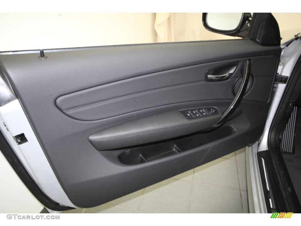 2013 BMW 1 Series 128i Convertible Black Door Panel Photo #74056091