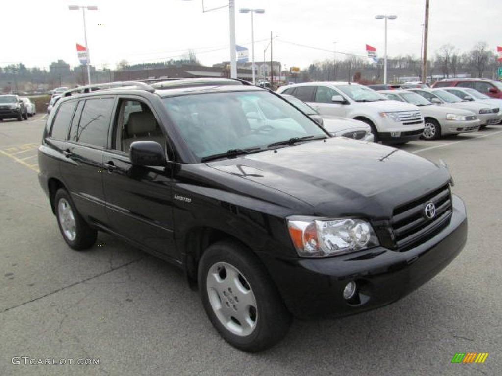 2005 Highlander Limited 4WD - Black / Ivory photo #8